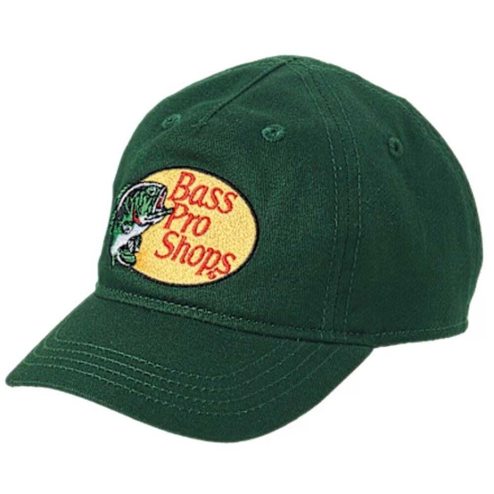 Bass Pro Shops Green Embroidered Bass Logo Adjustable‎ Baseball Hat